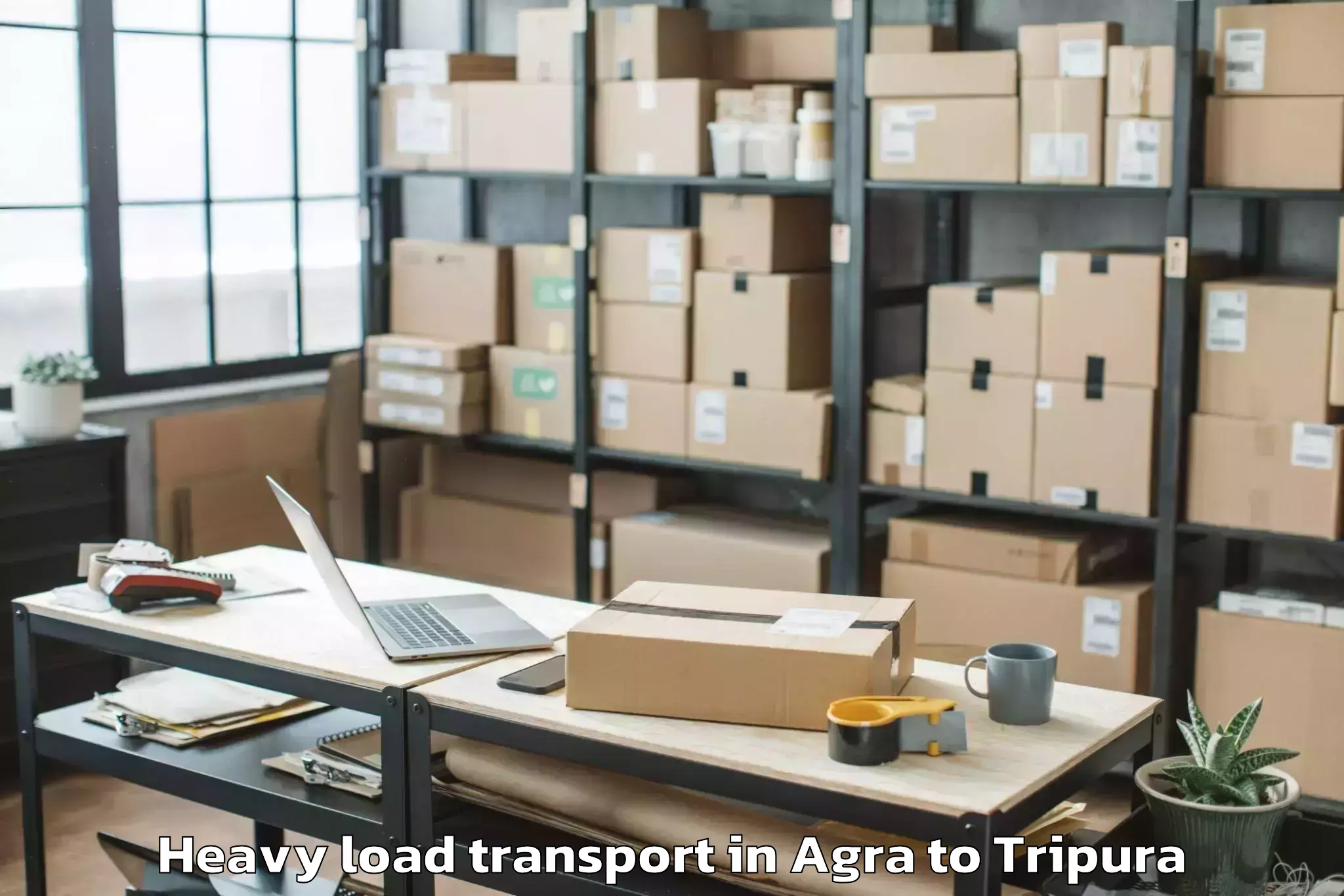 Book Agra to Bishalgarh Heavy Load Transport Online